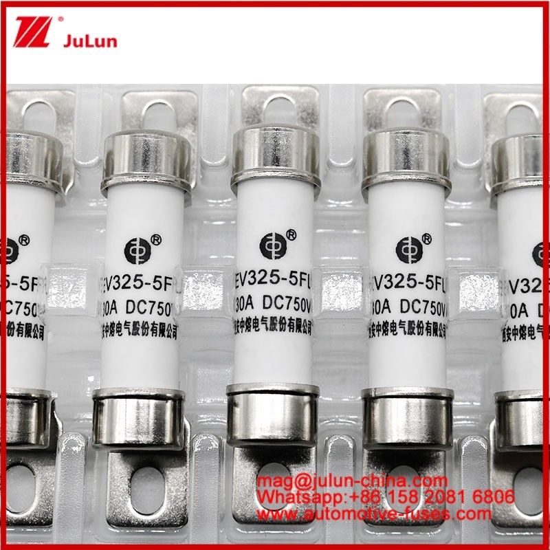 EV325-5FL 30A 750VDC خودروهای الکتریکی با درجه بندی بالا شوک مکانیکی فيوز سرامیکی لوله ای EV یا HEV ساختاری فشرده و ضد ارتعاش