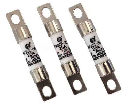 سرامیک EV پیچ شده نوع لوله گرد فیوز خودرو الکتریکی EV322 3EL 25A 700VDC