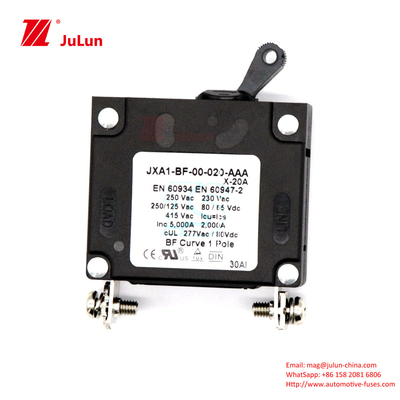 20A محافظ بیش از حد جریان دریایی Rese Breaker Reset Toggle Type Winch Sound Circuit Breaker 40A AC DC
