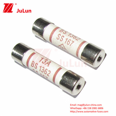 قدرت BS1362 B6 * 25mm فیوز های سرامیکی خودرو برای جریان الکتریکی 3A 5A 7A 10A 13A 20A