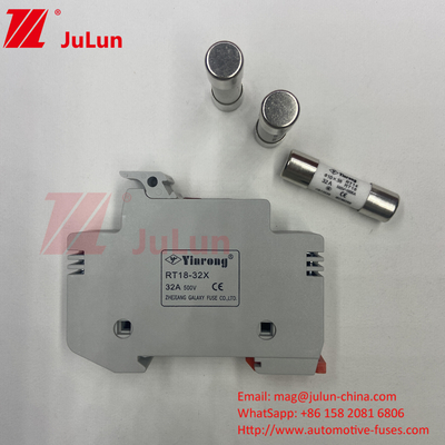 فيوز خورشیدی Pv Din Rail حامل فيوز خورشیدی برای فتوولتائیک Inverter Inline Fuse Cylindrical Fuse Holder