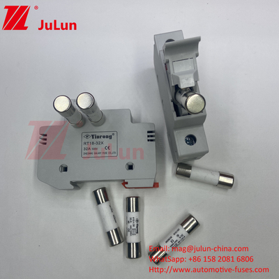فیوز خورشیدی ولتاژ بالا 10A ~ 63A برای اینورتر خورشیدی فتوولتائیک 500vdc 1000vdc 1500vdc
