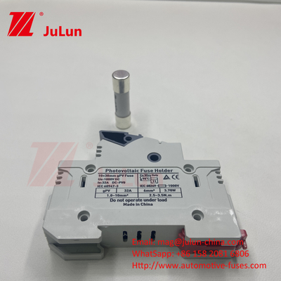1000V DC فولت خورشیدی فتوولتائیک Inverter فیوز RT18 سری 10x38 3P DIN ریل نصب شده 32A ظرفیت برای فیوز 1500V