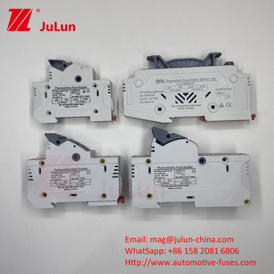 SeanRo خورشیدی PV Din ریل نگهدارنده فیوز برای فیوز لینک 10 * 38mm 1000V 15amp DC فیوز 25A