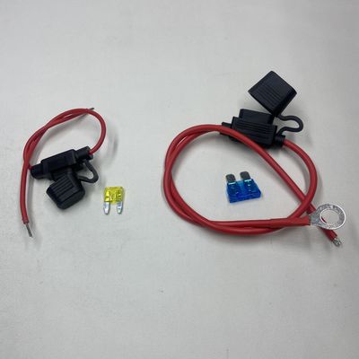 UL ضد آب Inline Blade Fuse Box Standard/Medium Plug in Car Fuse Holder با 22awg 20awg 18awg 16awg 14awg 12awg 10awg