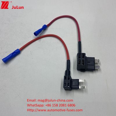 F3A 5A 10A 15A فيوز نل 16AWG ماشین اضافه کردن یک مدار ACU تیغه فيوز آداپتور با نگهدارنده فيوز برای اتومبیل کامیون