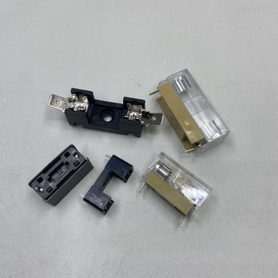 5x20mm یا 6x30mm PCB Board نصب شیشه فیوز دارنده برای سیستم های برق در اتومبیل ها سیاه آبی شفاف طلا