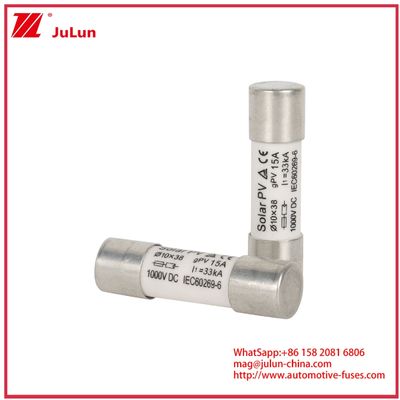 15A 1000VDC GPV فیوز 10*38 برای سیستم های انرژی خورشیدی IEC60269-6