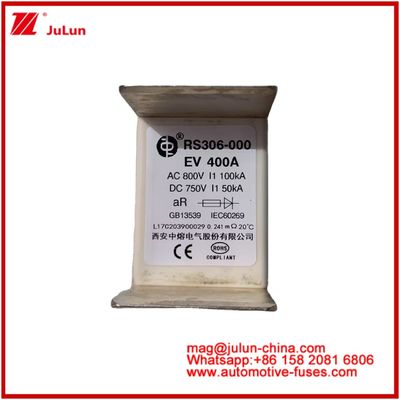 دسته بندی استفاده EV 400A AC800V 100KA DC750V 50KA لوله سرامیکی محافظ مدار خودرو برای وسایل نقلیه الکتریکی