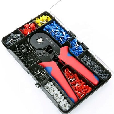 آسان و همه کاره مینی سیم فرول لوله ای ترمینال Crimping Plier Kit 1200pcs خانگی الکتریکی عایق