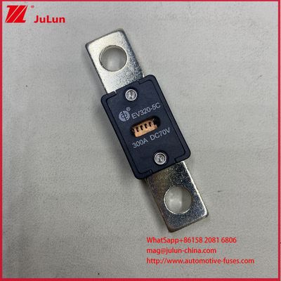 100A DC70V فیوز خودروی الکتریکی پیشرفته EV320-5C 5X 150A 300A DC70V شارژ سریع با مواد بدنه سرامیکی و حداکثر جریان شکست 6KA
