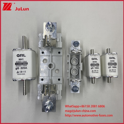 NT000 فیوز AR با قدرت شکست بالا 500V/690V فیوز ذوب سرامیکی چینی با رتبه 80A فیوزهای NH000 با اتصال مسی ولتاژ پایین